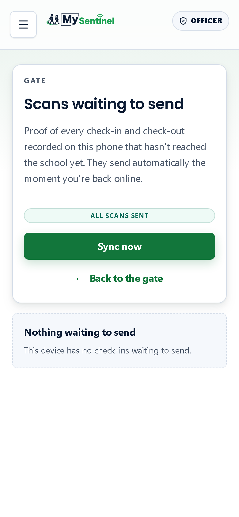 The waiting list with nothing outstanding. This is what you want to see at the end of a shift.